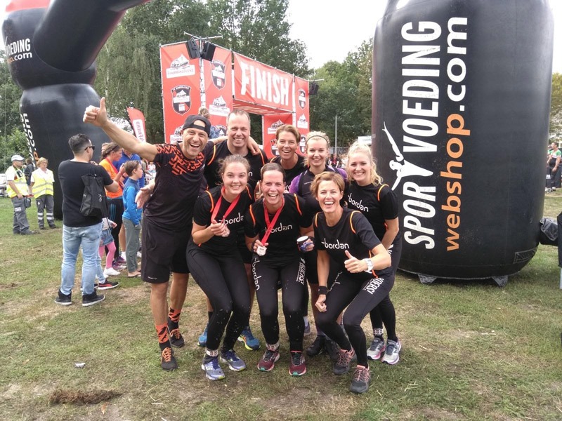 Team Bordan na de finish